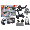LEAN TOYS Policajná sada, štvorkolka, figúrky, vrtuľník, svetlá, zvuky