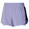 Dámske šortky Mizuno 2in1 4.5 Short - Fialový (XS)