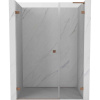 Mexen Lunar-B L sprchové dvere otváracie ľavé 120 cm, transparentné, brúsená meď - 832SL-120-050-65-00-L