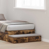 zahrada-XL Zásuvky pod posteľ so zásuvkou Tmavý dub 75 x 36.5 x 16.5 cm 866967