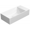 GSI KUBE X keramické umývadlo 50x25cm, bez otvoru, pravé/ľavé, biela ExtraGlaze, 9486011