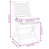 vidaXL Skladacie záhradné stoličky s bielou poduškou 6ks z masívu akácie - Krémová - 259212-275844