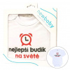 NEW BABY Body s potlačou New Baby najlepší budík na svete - darčekové balenie Veľ. 86 (12-18 m)
