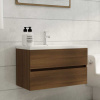 vidaXL Umývadlová skrinka hnedý dub 80x38,5x45 cm spracované drevo - Hnedá - 174699-108952