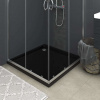 vidaXL Štvorcová sprchová vanička z ABS čierna 90x90 cm - Čierna - 173053-107324
