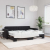 zahrada-XL Denná posteľ s rozkladacou posteľou čierna 80x200 cm zamat 3196926