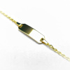 Šperk Holíč | Detský náramok s platničkou zo žltého zlata, od 1,60 g, 14k Dĺžka: 18 cm | ZNR12-18