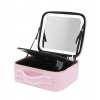 Cestovný kufrík na make-up s LED svetlom a zrkadlom - Organizér na kozmetiku