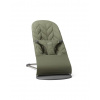 Babybjörn Babybjorn ležadlo Bliss Dark green Woven Petal , tm.šedá konštrukcia kresielko na odpočívanie pre bábätká