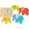 Goki viacvrstvové puzzle Slon 5 dielikov