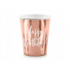 PartyDeco Tégliky papierové Rose gold HB 160 ml