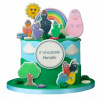 SET na zdobenie torty BARBAPAPA 2D 16 kusov figúrky na cukrovú tortu oblátka