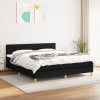 zahrada-XL Posteľný rám boxspring s matracom čierny 180x200 cm látka 3140635