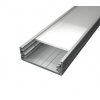Hliníkový profil pre LED pásy XXL, 32x11mm - Strieborná Typ krytky: Priehľadná krytka zaklapávacia