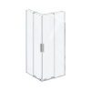 Sprchový kút s rohovým vstupom RAVAK Roll 90 cm, farba rámu hliník, dekor skla číre sklo X14V70C00Z1