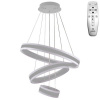 NEDES J4318/S Závesné LED svietidlo 165W, 3000K-6500K, 11000lm, IP20, diaľk. ovládač,stmiev., strieborná