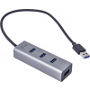 i-tec U3HUBMETAL403 USB Hub 4 porty USB-A USB 3.0 5 GBit/s šedá I-TEC USB 3.0 Metal HUB 4 port Passive