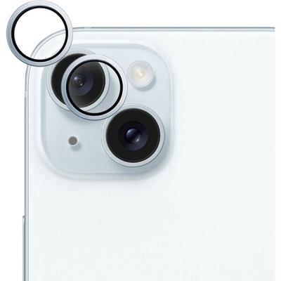 Epico hliníkové ochranné sklo na čočky fotoaparátu pro iPhone 15 / 15 Plus - modrá 81112151600001