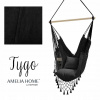Závesné hojdacie kreslo - Brazílske kreslo Tygo Black Ameliahome (Brazílske kreslo Tygo Black Ameliahome)