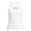 adidas Essentials Linear Slim Cotton Tank Top Womens White L (16-18)