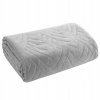 Prikrývka na posteľ - Eurofirany Eurofirana BEM 240 x 220 cm odtieňov šedej (Velor Bedspread pre prešívanú posteľ Luiz6 220x240)