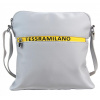 Športová crossbody dámska textilná kabelka 5329-BB strieborná