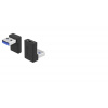 PremiumCord zahnutá 90° redukce USB-C Female na USB3.0 typ A Male