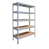 Meets-ecommerce UG Kovový regál profi 230x130x45, 4-7 políc Farba: Sivá, Počet polic: 5 políc