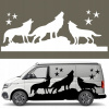 Šablóna na maľovanie auta CAMPER GRAFIKA VLK WOLF WILD NATURE 43x109