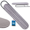 Malá žehliaca doska na rukávy 50x11 cm sivá vzor kocka