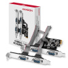 AXAGON PCEA-S4N, PCIe radič - 4x sériový port (RS232) 250 kbps, vr. LP PCEA-S4N
