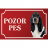 Baset - Kovová tabuľka POZOR PES