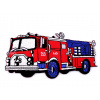 Nažehlovačka auto, traktor, loď Varianta: 44 červená hasiči, Balení: 1 ks