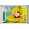 Samostatne 3D okno žlté orchidey 90x60 (Samostatne 3D okno žlté orchidey 90x60)