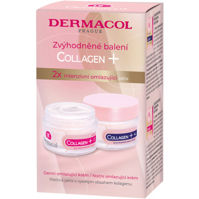 Dermacol Collagen Plus Intensive Rejuvenating intenzívny omladzujúci denný krém 50 ml + intenzívny omladzujúci nočný krém 50 ml darčeková sada