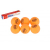 Teddies Loptičky na stolný tenis 6ks SHIELD 4cm bezšvové žlté v krabičke 24x4cm