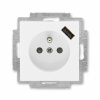 VALENA LIFE Zásuvka zarovnaná 2P + T/USB-C čierna 756336