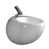 Laufen Il Bagno Alessi One - Závesný bidet, 585 mm x 390 mm biela – s 1 otvorom na batériu uprostred, 2 bočné otvory na vodovodnú prípojku, s LCC H8309714003041