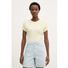 Calvin Klein Jeans tričko dámske s bavlnou LV047F233G žltá XS