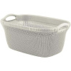 Strend Pro 2211274 - Kôš Curver® KNIT 3677 40L, biely, 60x27x39 cm, na bielizeň, prádlo