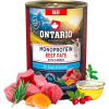 ONTARIO Konzerva pre psov Adult monoprotein hovädzie pate s mrkvou 400 g