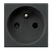Mosaic zásuvka 1-násobná čierna