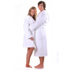 Unisex saunový župan s kapucňou 3150 biely - Vestis M