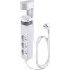 Kábel Strend Pro, L-1,4 m, predlžovací, 6v1, 3x zásuvka, 2x USB-A, 1x USB-C, s upnutím na stôl (215724)
