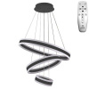 NEDES J4318/B Závesné LED svietidlo 165W, 3000K-6500K, 11000lm, IP20, diaľkový ovládač, stmiev., čierna