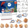 Pozemu Adventný kalendár s hlavolamami – 24 drevených a kovových hádaniek pre deti aj dospelých