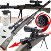 LOVECKÁ PUŠKA NA GUĽKY 6 MM SNIPERKA ASG LASER + GRANÁTOVÁ GUĽKA