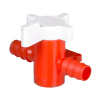 Dvojcestný uzatvárací ventil z PP/PE, červeno-biely, pre hadice s Ø 11-13 mm (BJ = 5 ks)