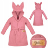 Pyžamo, župán - Flumi župan veľkosť 110 ružová (Detský župan s kapucňou 110 detí)