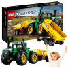 LEGO City 4213973 TRAKTOR S PRÍvesom LEGO TECHNIC TRAKTOR JOHN DEERE (LEGO TECHNIC BLOCKS TRAKTOR S NÁKLADNÝM NÁKLADOM JOHN DEER TRAKTOR 4WD SET 8+ XL)